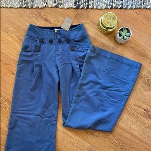 Anthropologie Elevenses NWT Chambray Wide Leg Pant